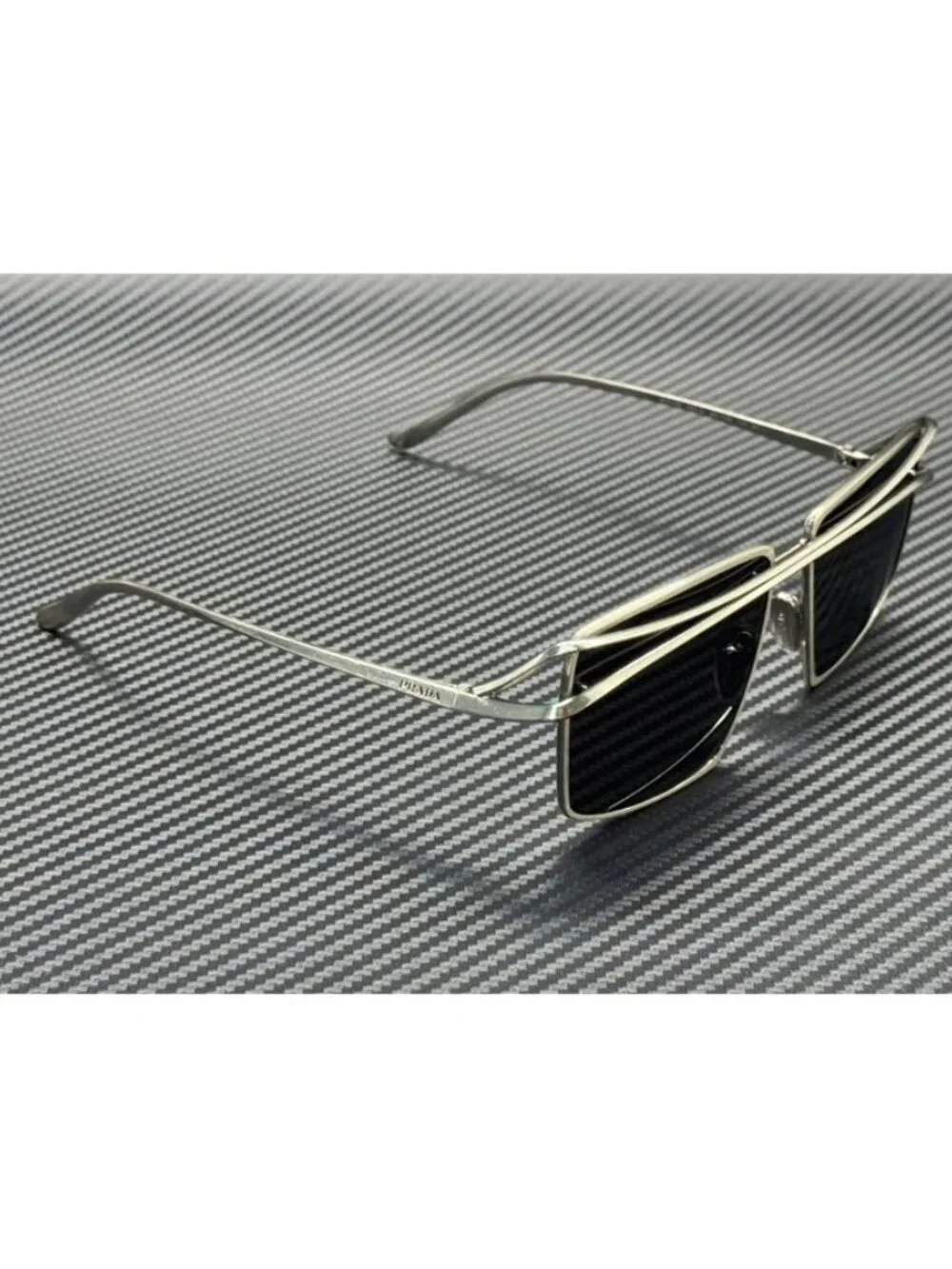 New PRADA Men Silver Vintage Sunglasses 58-15-140